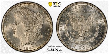 1883-S $1 MS62