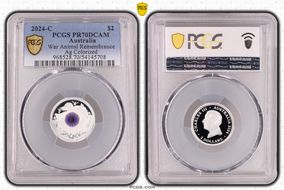 2024-C $2 War Animal Remembrance Ag Colorized PR70DCAM