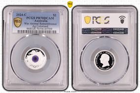 2024-C $2 War Animal Remembrance Ag Colorized PR70DCAM
