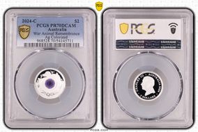 2024-C $2 War Animal Remembrance Ag Colorized PR70DCAM