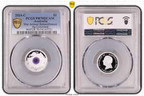 2024-C $2 War Animal Remembrance Ag Colorized PR70DCAM