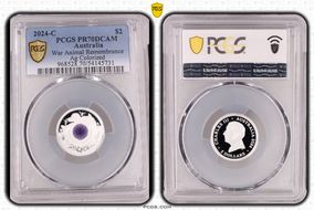 2024-C $2 War Animal Remembrance Ag Colorized PR70DCAM