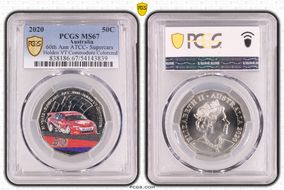 2020 50C 60th Ann ATCC- Supercars Holden VT Commodore Colorized MS67