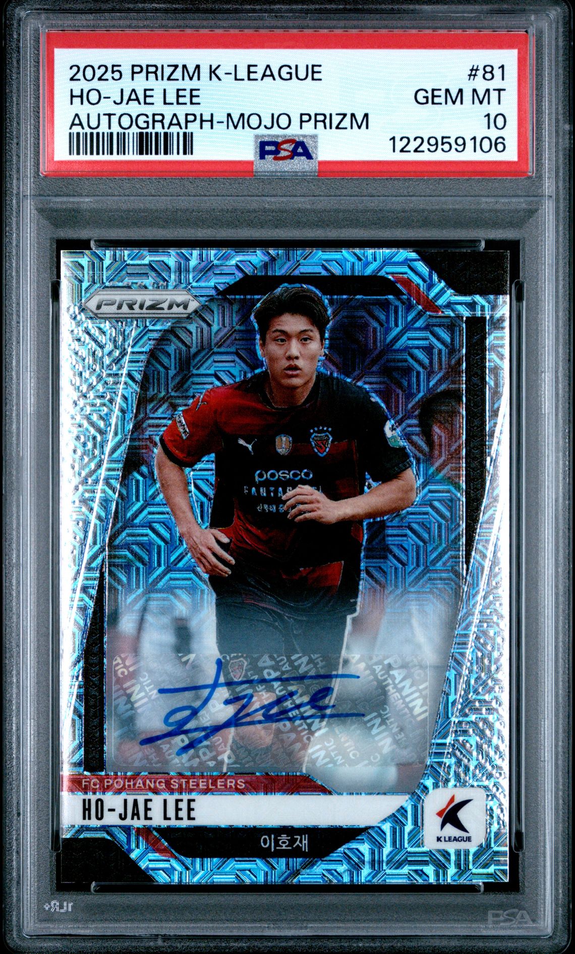 2025 Panini Prizm K-League Ho-Jae Lee #81 (Autograph-Mojo Prizm) Gem Mt 10 front