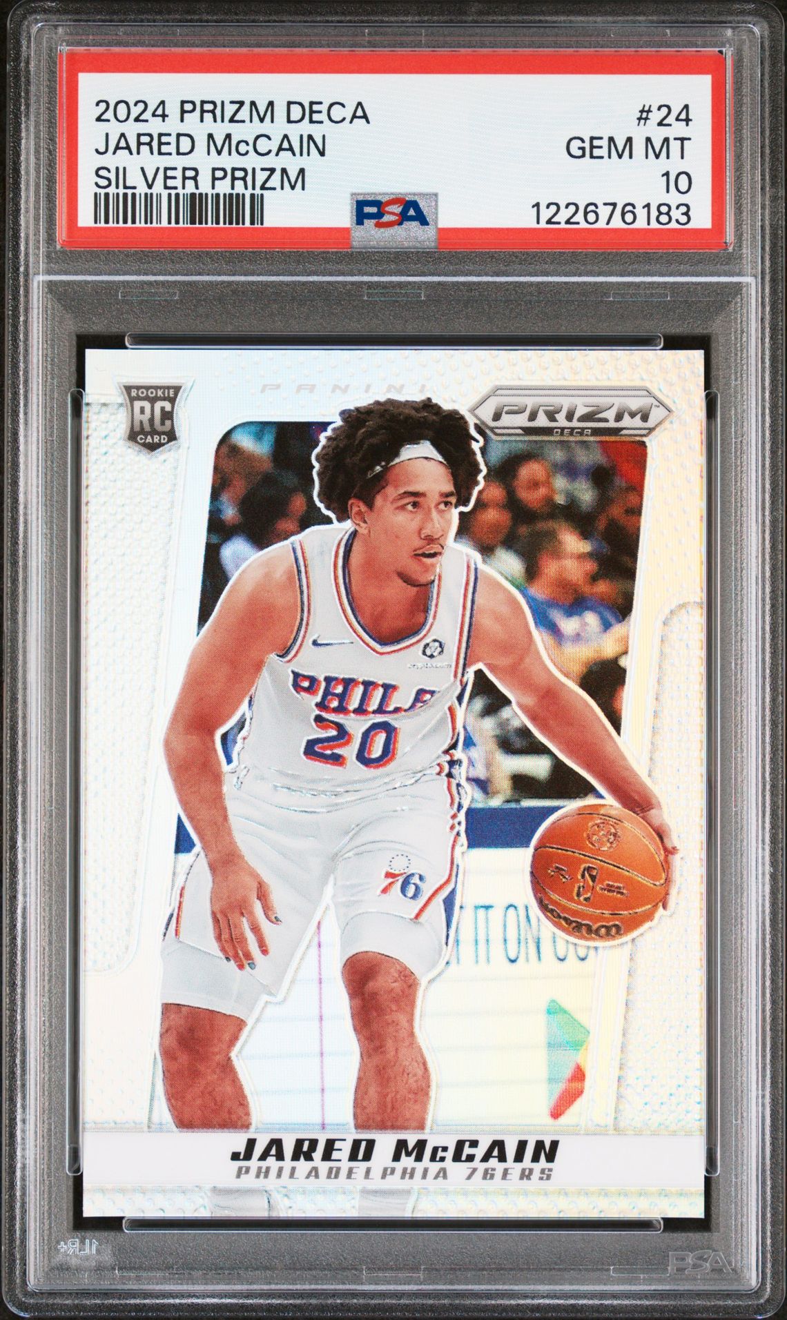 2024 Panini PANINI PRIZM DECA SILVER PRIZM #24 Jared Mccain front