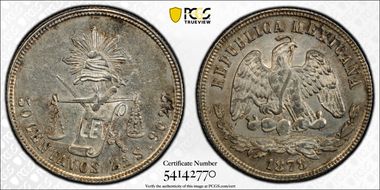 1878/7-Zs S 50C AU58