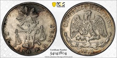 1873-Pi O Peso KM-408.7 AU55