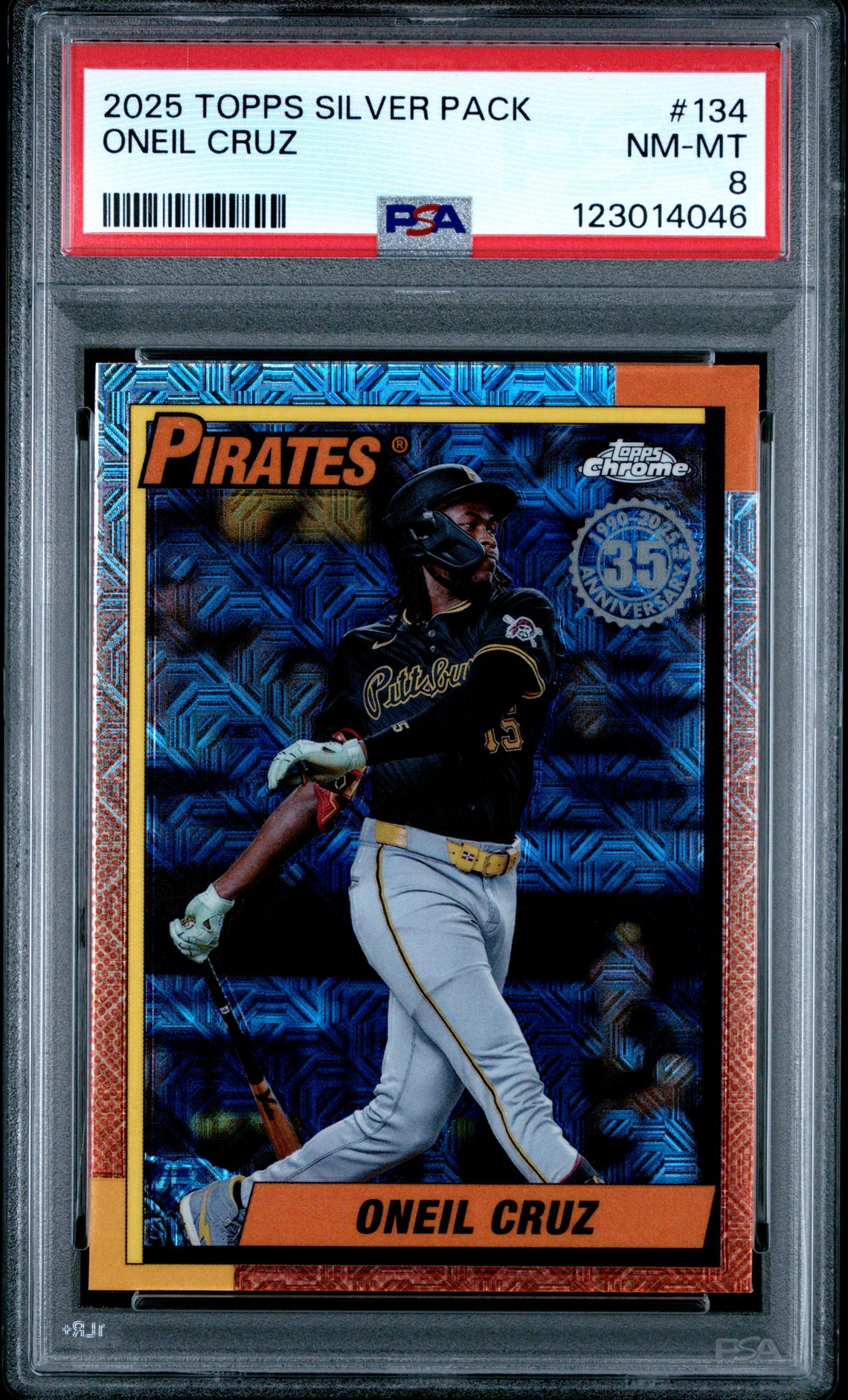 2025 Topps TOPPS SILVER PACK 1990 CHROME PROMO #134 Oneil Cruz front