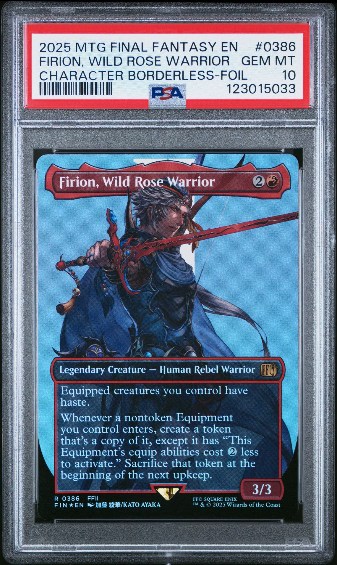 2025 MTG MAGIC THE GATHERING FINAL FANTASY CHARACTER BORDERLESS-FOIL #0386 Firion, Wild Rose Warrior front