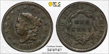 1817 1C N-16, 15 Stars VF30BN