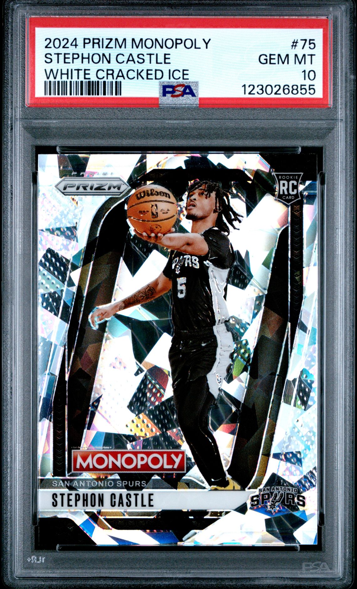 2024 Panini PANINI PRIZM MONOPOLY SILVER #75 Stephon Castle front