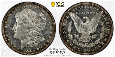 1885 $1 MS64DMPL
