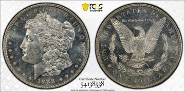 1888 $1 MS63DMPL