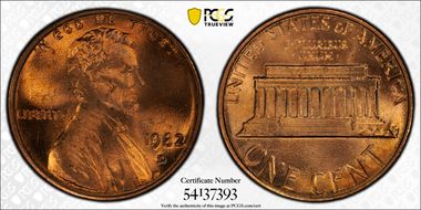 1982-D 1C Zinc Large Date MS67RD