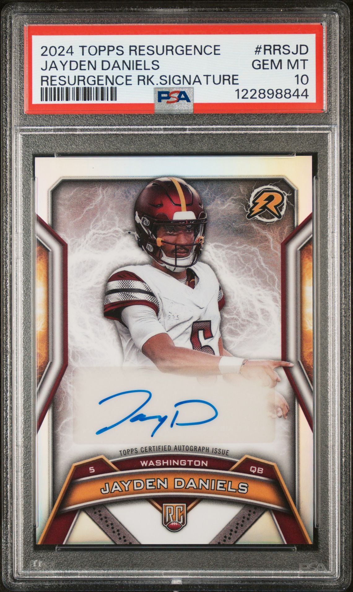 2024 Topps TOPPS RESURGENCE RESURGENCE ROOKIE SIGNATURES #RRSJD Jayden Daniels front