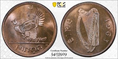 1963 1D MS66RB