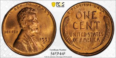 1953-S 1C MS65RD