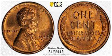1944-S 1C MS65RD