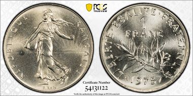 1975 1 Fr Gad-474 MS68