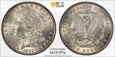 1885 $1 MS62