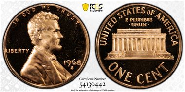 1968-S 1C PR69DCAM