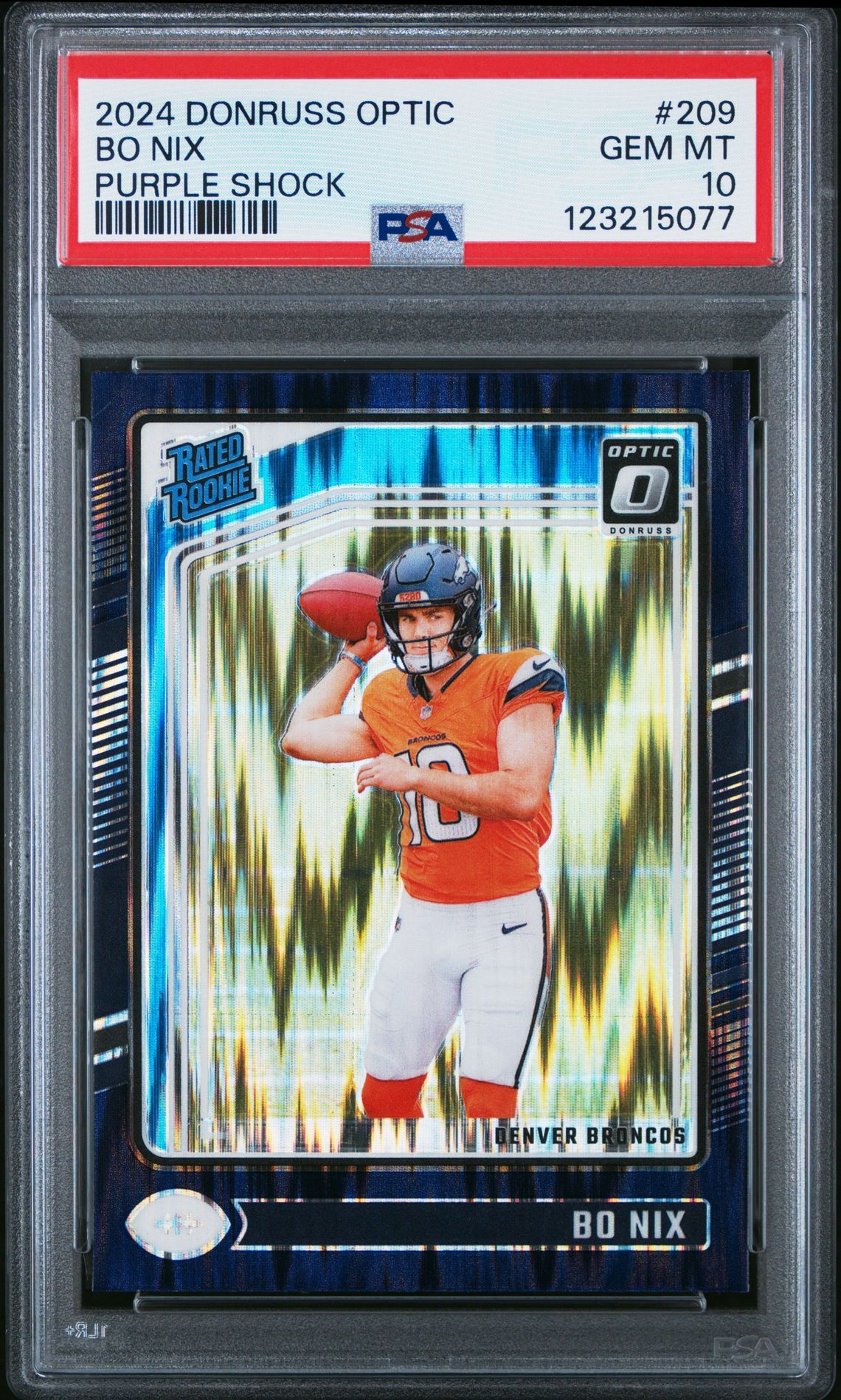 2024 Panini PANINI DONRUSS OPTIC PURPLE SHOCK #209 Bo Nix front