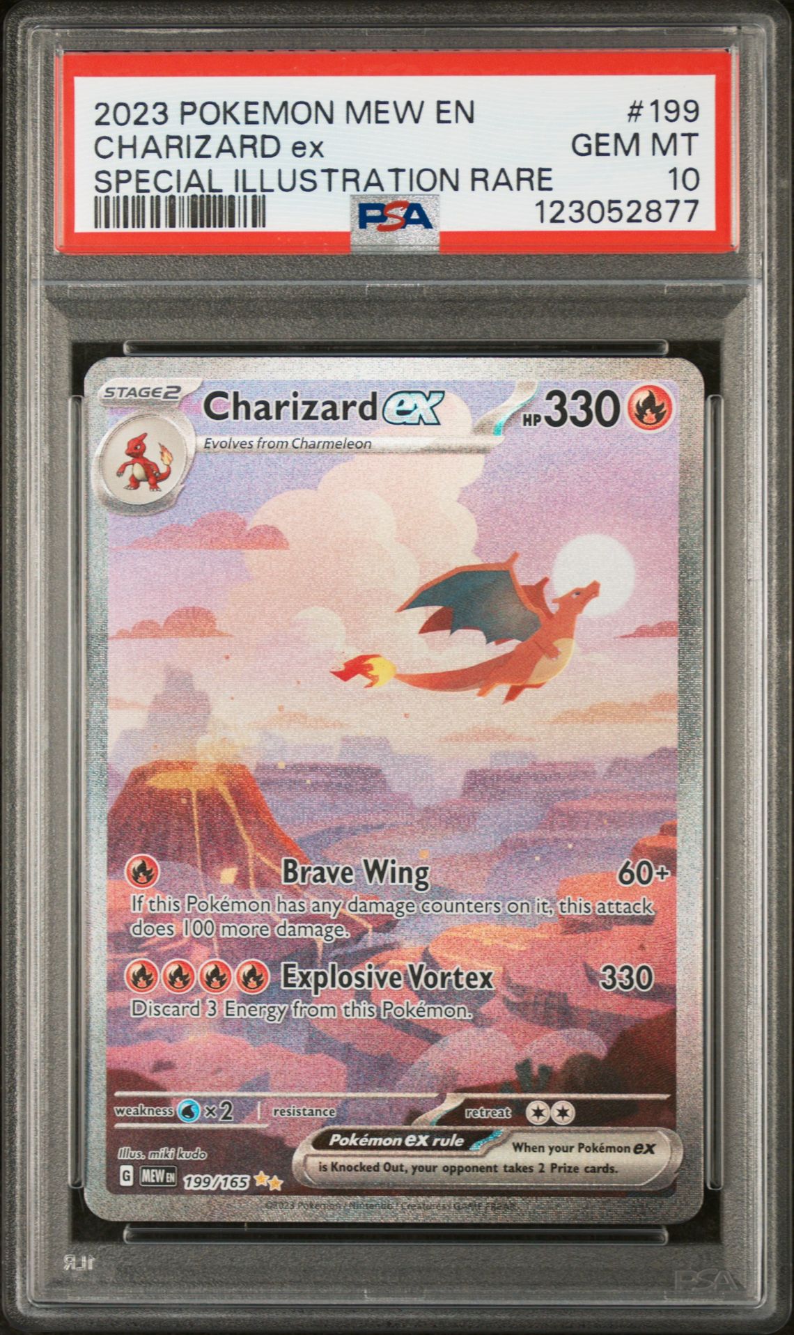 2023 Pokemon POKEMON MEW EN-151 SPECIAL ILLUSTRATION RARE #199 Charizard+Mew front