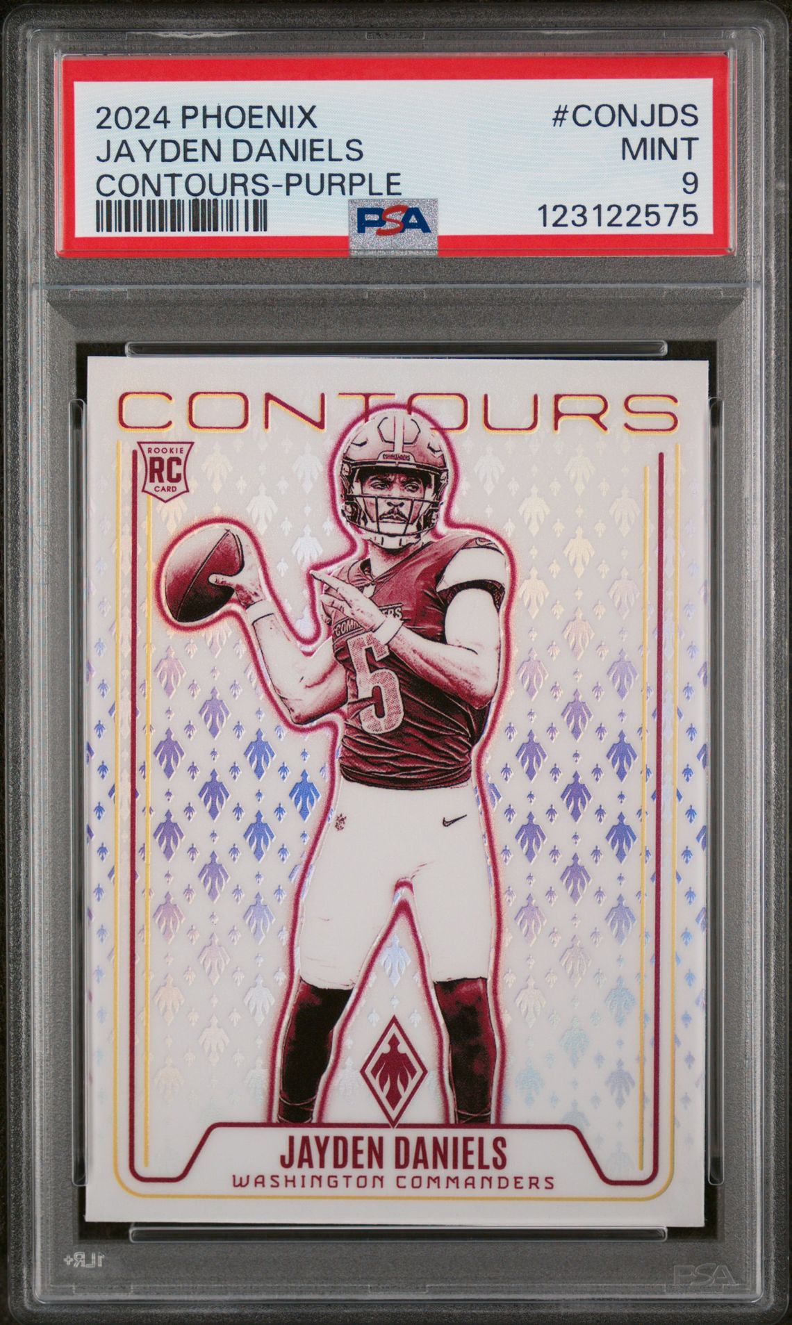 2024 Panini PANINI PHOENIX CONTOURS PURPLE #CONJDS Jayden Daniels front