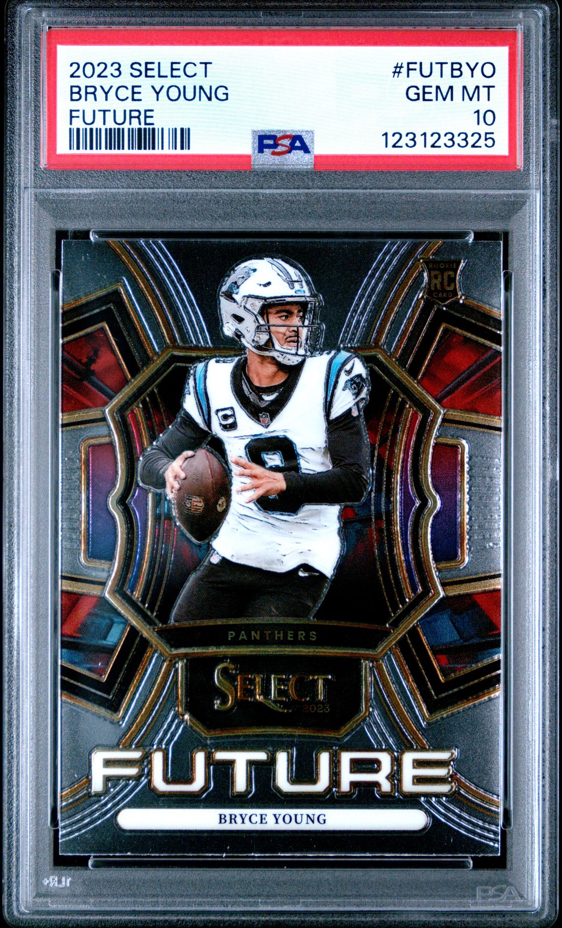 2023 PANINI SELECT SELECT FUTURE BRYCE YOUNG  FUTBYO GEM MT 10 front