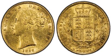 1866 Sov S-3853 AU58