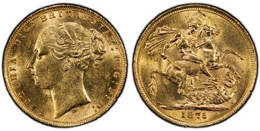 1875-M Sov St. George S-3857 MS61