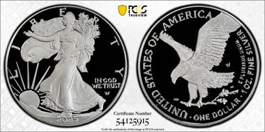 2025-W $1 Silver Eagle PR70DCAM
