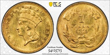 1874 G$1 MS62