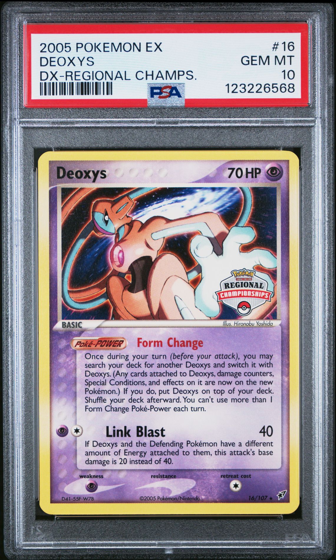 2005 Pokemon POKEMON EX DEOXYS DX-REGIONAL CHAMPS. #16 Deoxys front