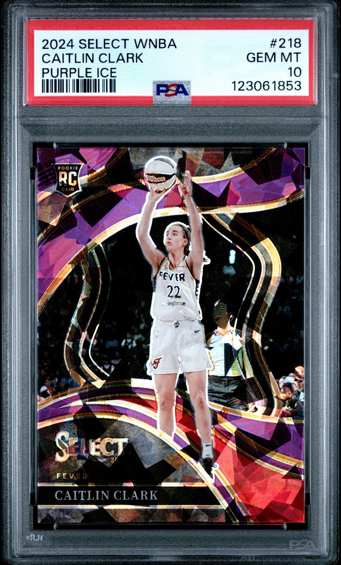 2024 Panini PANINI SELECT WNBA PURPLE ICE #218 Caitlin Clark front
