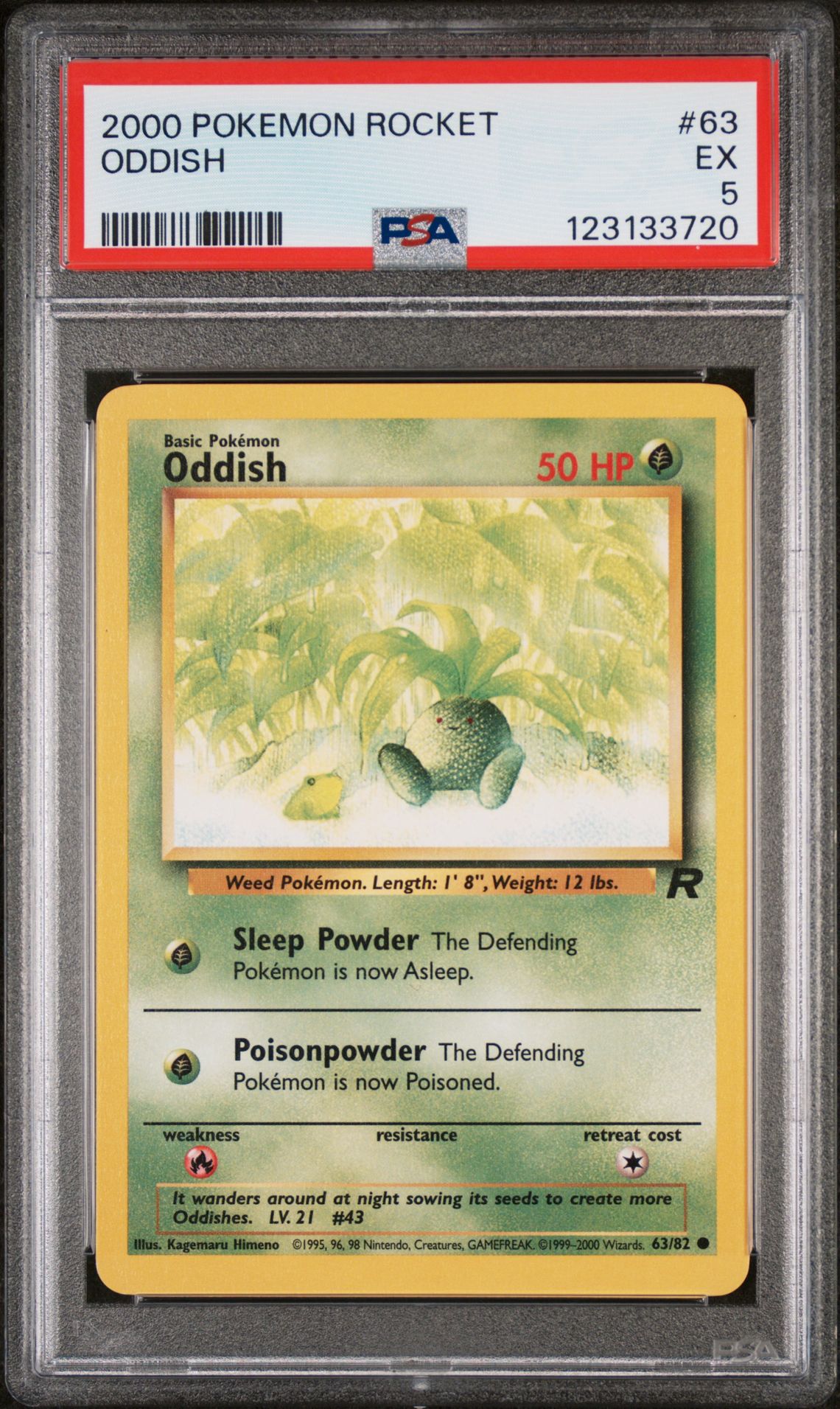 2000 Pokemon POKEMON ROCKET #63 Oddish front