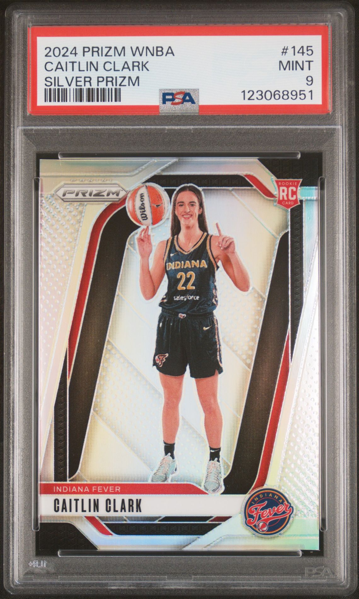 2024 Panini Prizm Wnba Caitlin Clark #145 (Silver Prizm) Mint 9 front