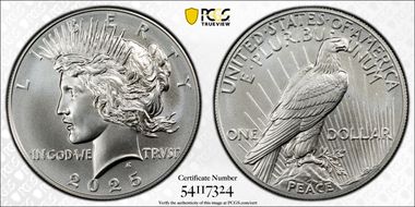 2025 $1 Peace Dollar First Strike MS69