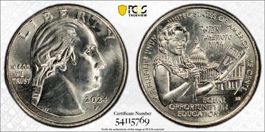 2024-P 25C Hon. Patsy Takemoto Mink MS66