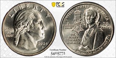 2024-D 25C Dr. Mary Edwards Walker MS65