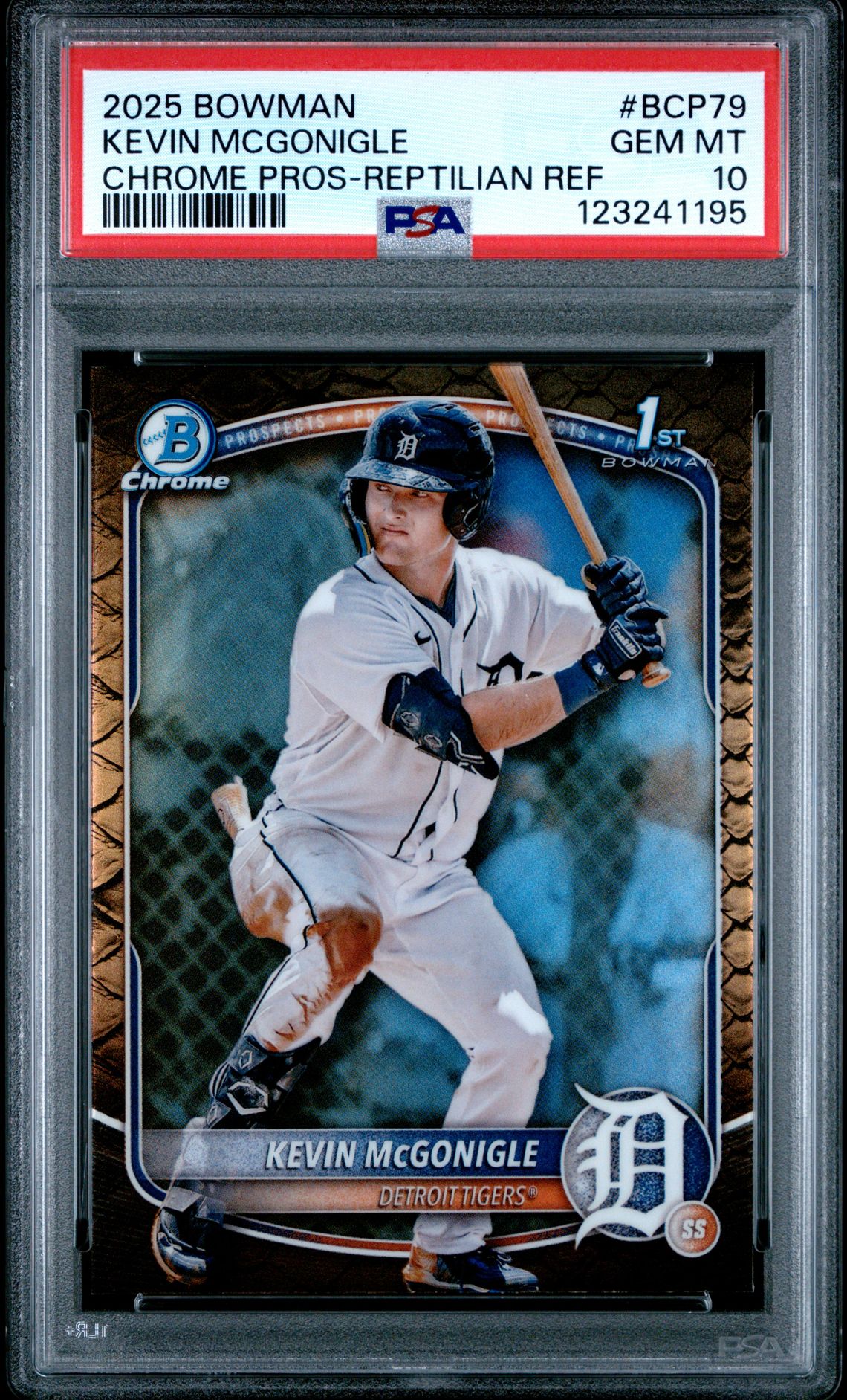 2025 Bowman BOWMAN CHROME PROSPECTS REPTILIAN REF #BCP79 Kevin Mcgonigle front