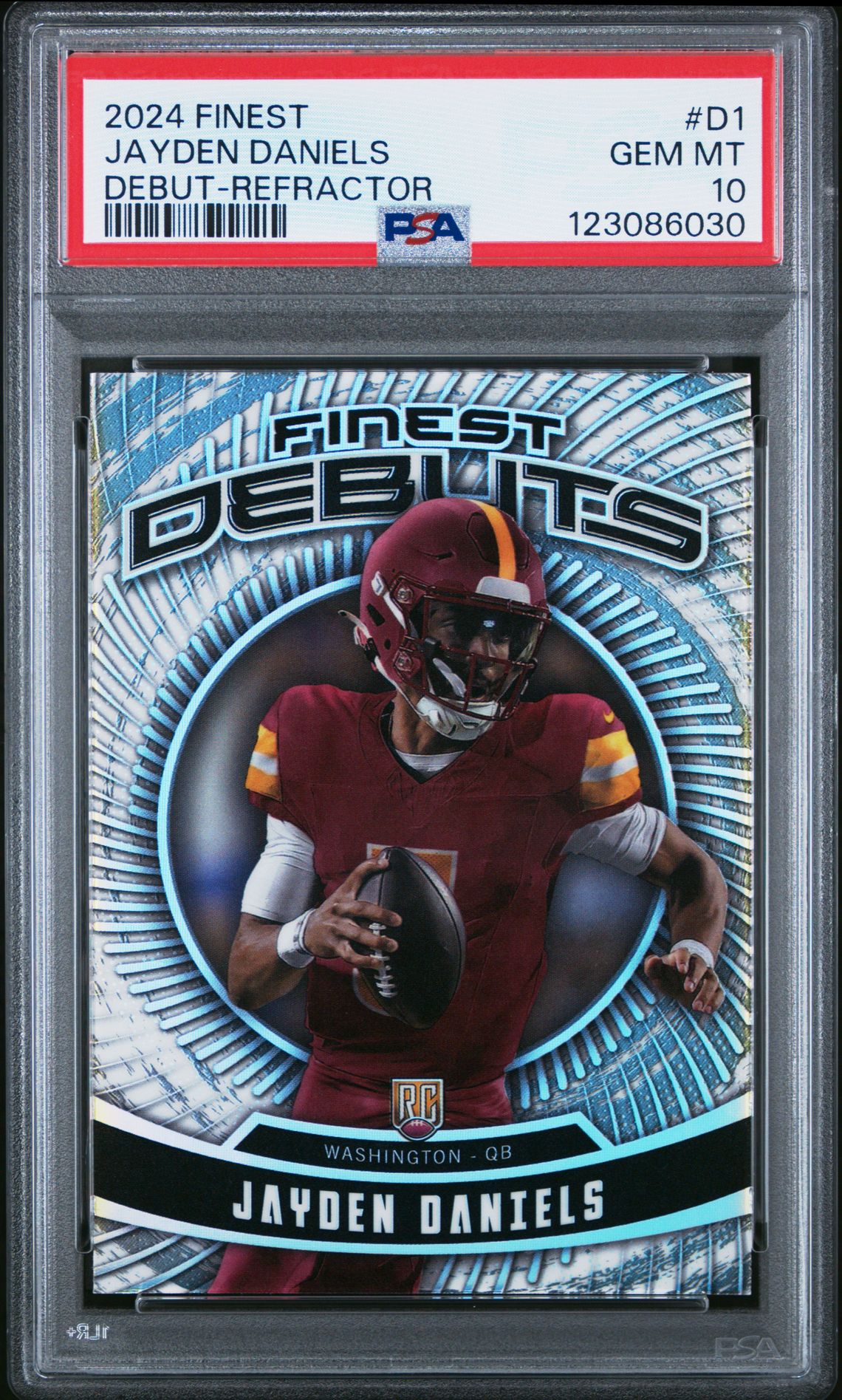 2024 Topps TOPPS FINEST DEBUT REFRACTOR #D1 Jayden Daniels front