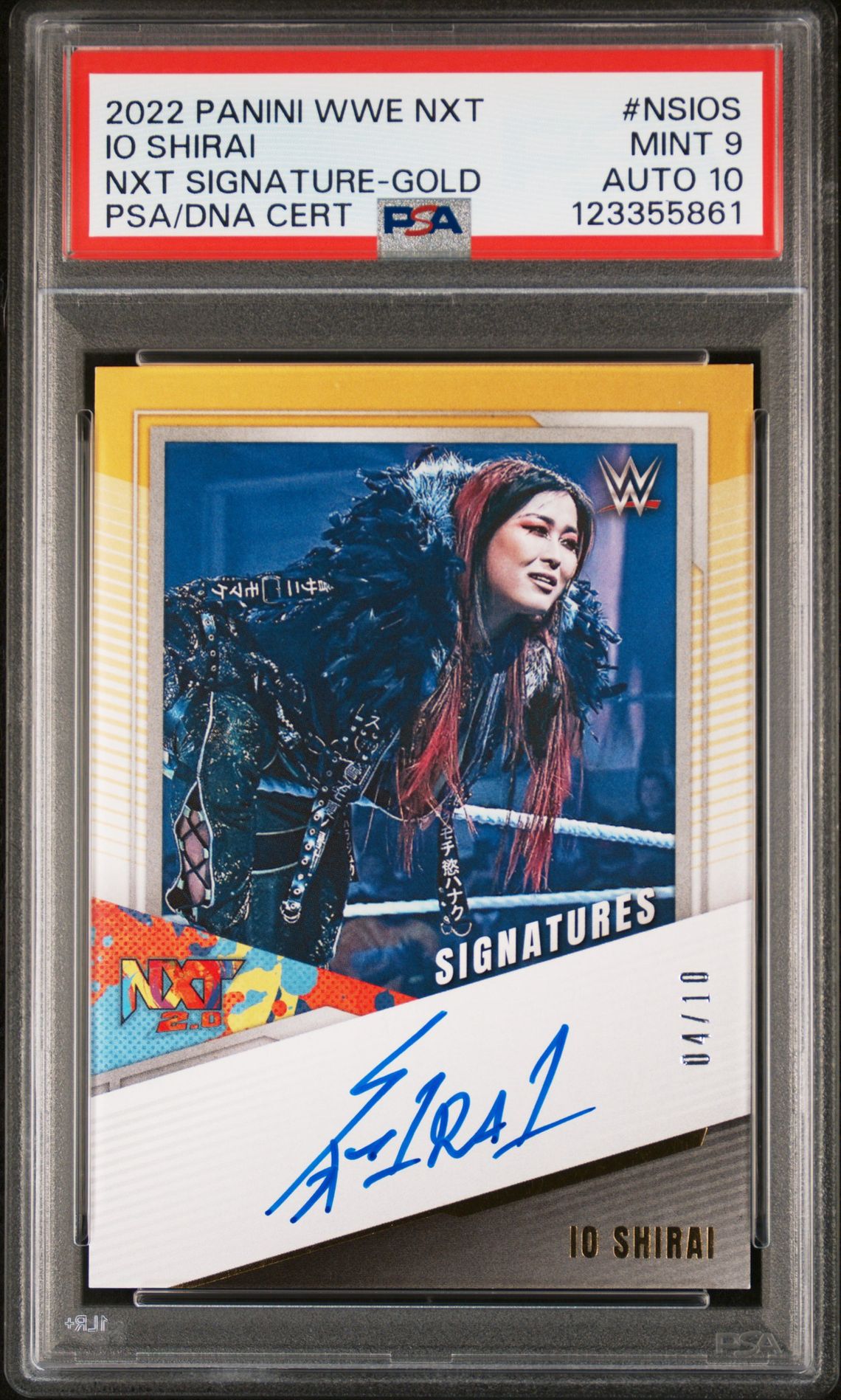 2022 Panini PANINI WWE NXT NXT SIGNATURES Gold #NSIOS Io Shirai front