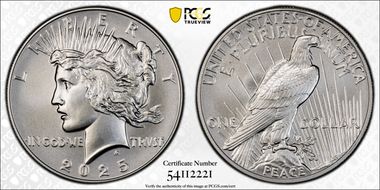 2025 $1 Peace Dollar First Strike MS70