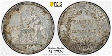 1909-A Piastre Lec-292 AU55