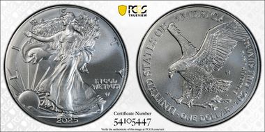 2025-W $1 Burnished Silver Eagle SP69
