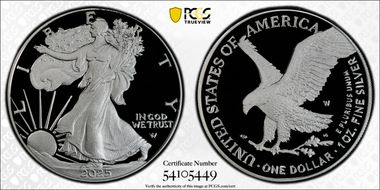 2025-W $1 Silver Eagle PR70DCAM