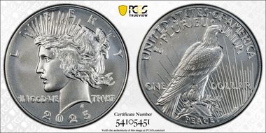 2025 $1 Peace Dollar First Strike MS69