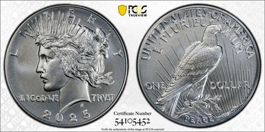 2025 $1 Peace Dollar First Strike MS69