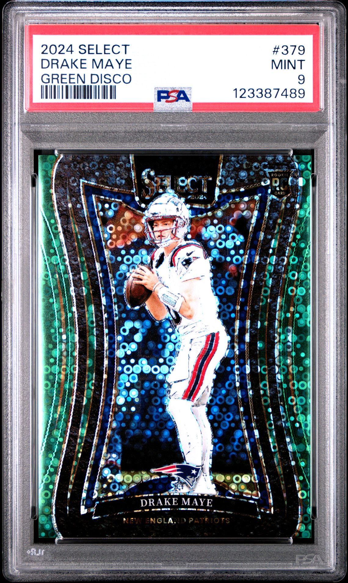 2024 Panini PANINI SELECT GREEN DISCO #379 Drake Maye front